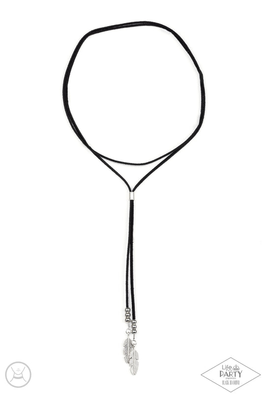 Lost On The Wind - Black - Paparazzi Necklace (2023 Black Diamond LOP)