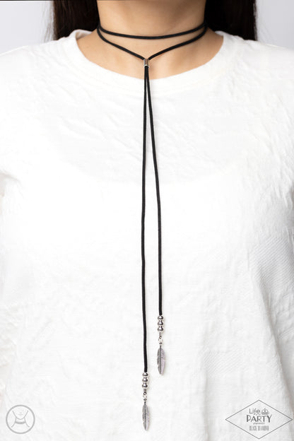 Lost On The Wind - Black - Paparazzi Necklace (2023 Black Diamond LOP)