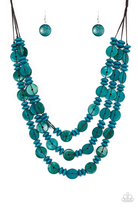Barbados Bopper - Blue - Paparazzi Necklace