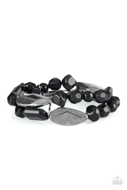 Rockin Rock Candy - Black - Paparazzi Bracelet