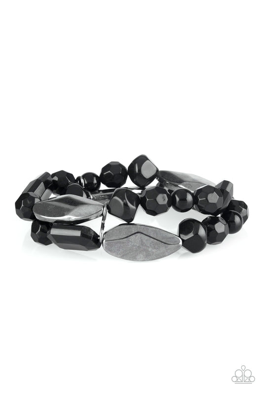 Rockin Rock Candy - Black - Paparazzi Bracelet