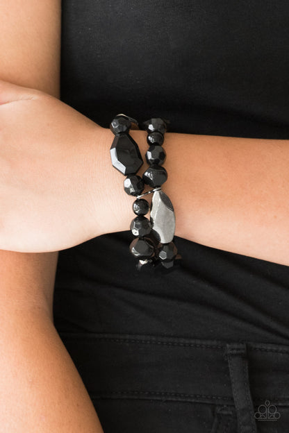 Rockin Rock Candy - Black - Paparazzi Bracelet