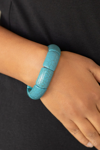 Peace Out - Blue Stretch Bracelet