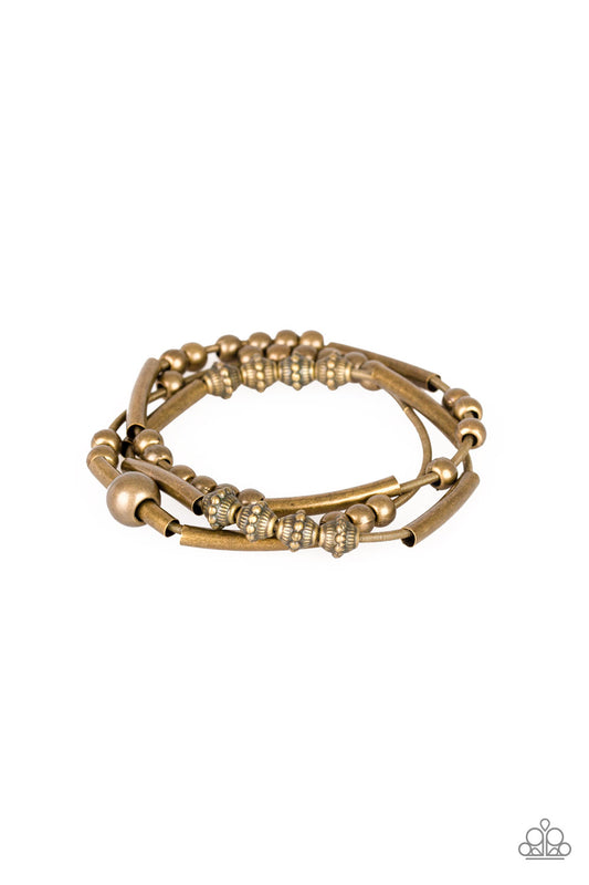 Industrial Instincts - Brass Stretch Bracelet