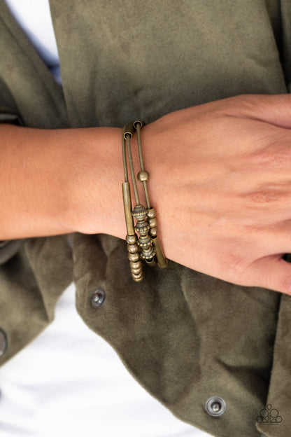 Industrial Instincts - Brass Stretch Bracelet