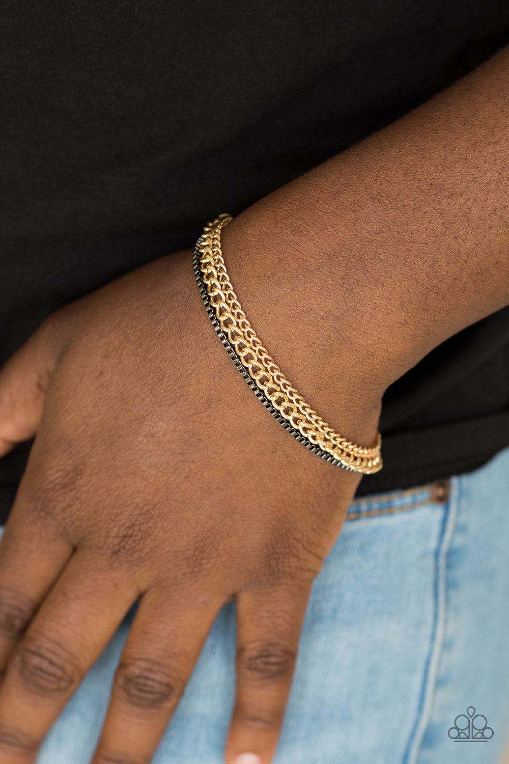 Industrial Icon - Gold Adjustable Clasp Bracelet