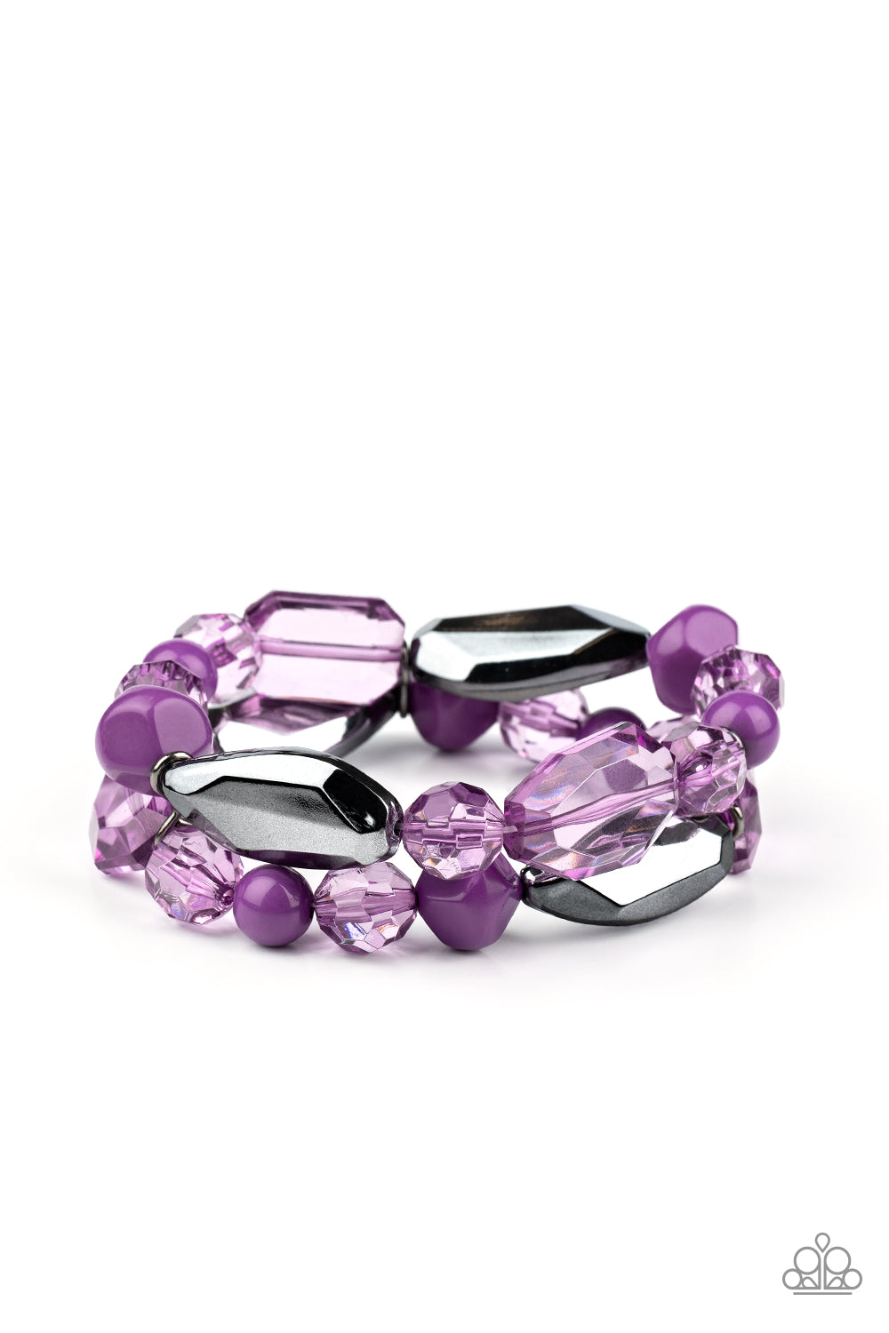 Rockin Rock Candy - Purple - Paparazzi Bracelet