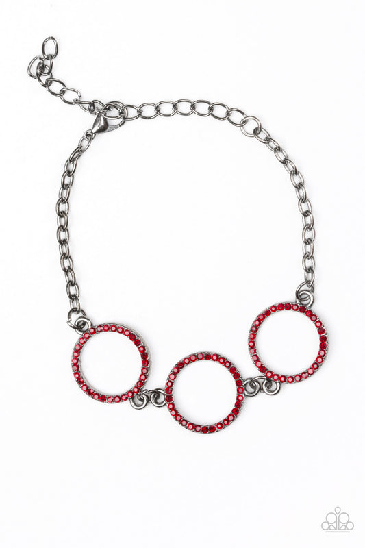 Dress The Part - Red Adjustable Clasp Bracelet