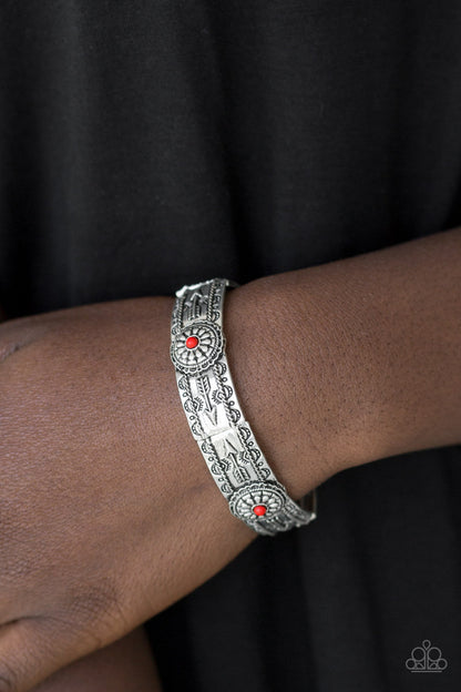Southern Borders - Red - Paparazzi Bracelet
