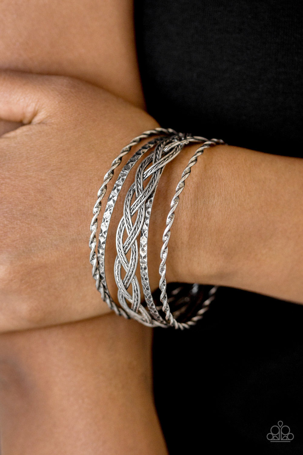 Straight Street - Silver - Paparazzi Bracelets