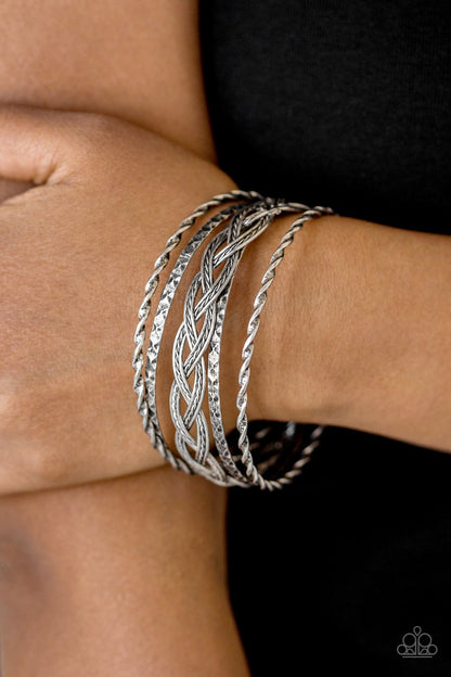 Straight Street - Silver - Paparazzi Bracelets
