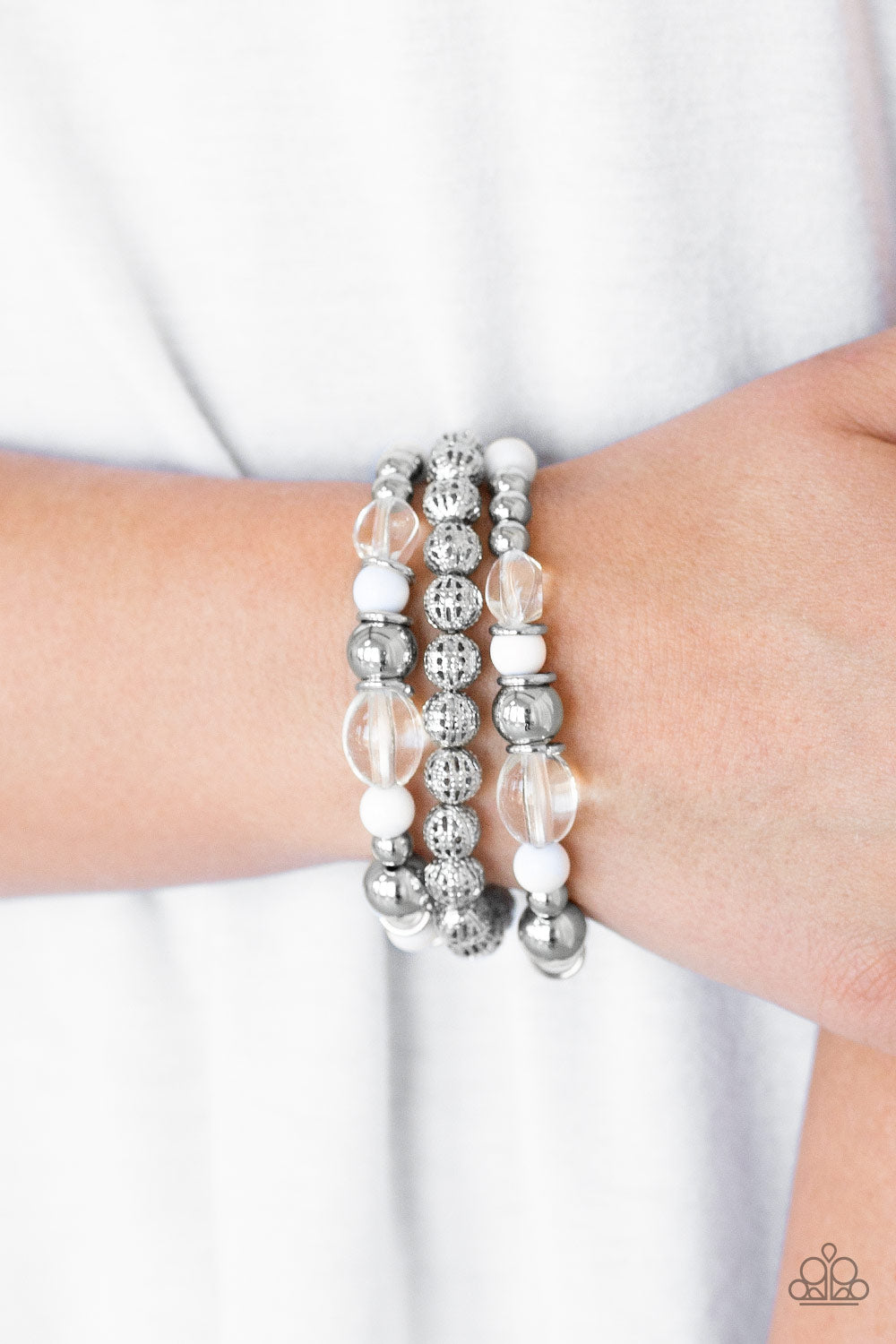 Malibu Marina - White - Paparazzi Bracelet