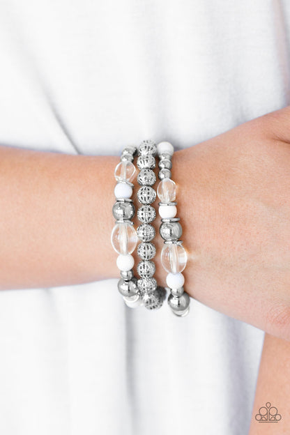 Malibu Marina - White - Paparazzi Bracelet