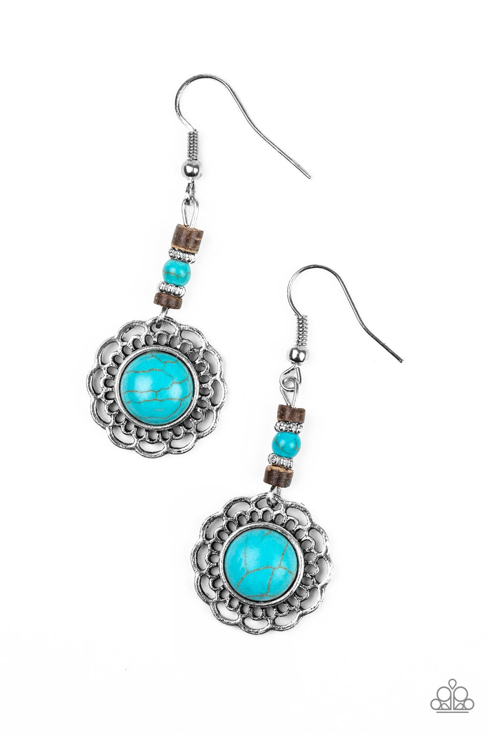 Desert Bliss - Blue Fish Hook Earrings
