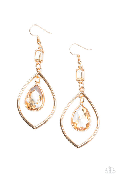 Priceless - Gold Fish - Paparazzi Earrings