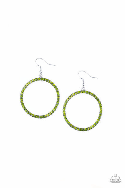 Stoppin Traffic - Green Fish Hook Earrings