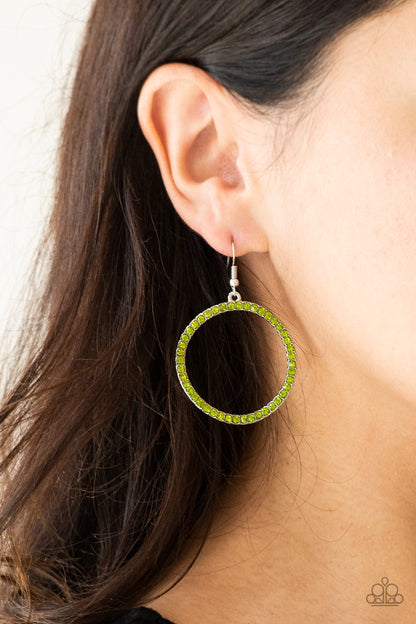 Stoppin Traffic - Green Fish Hook Earrings