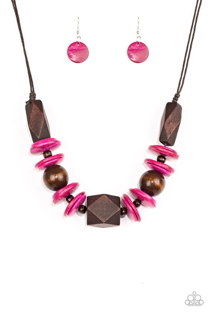 Pacific Paradise - Pink - Paparazzi Necklace