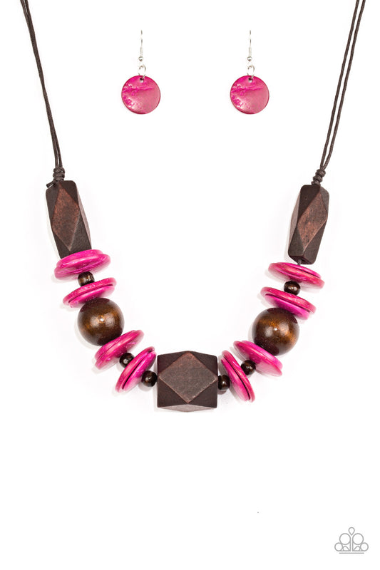 Pacific Paradise - Pink - Paparazzi Necklace