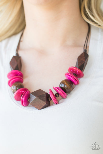 Pacific Paradise - Pink - Paparazzi Necklace