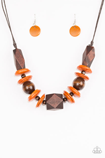 Pacific Paradise - Orange - Paparazzi  Necklace