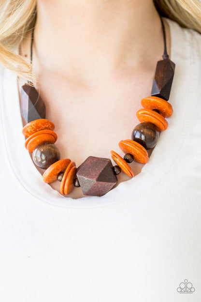 Pacific Paradise - Orange - Paparazzi  Necklace