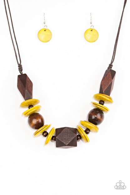 Pacific Paradise - Yellow - Paparazzi Necklace