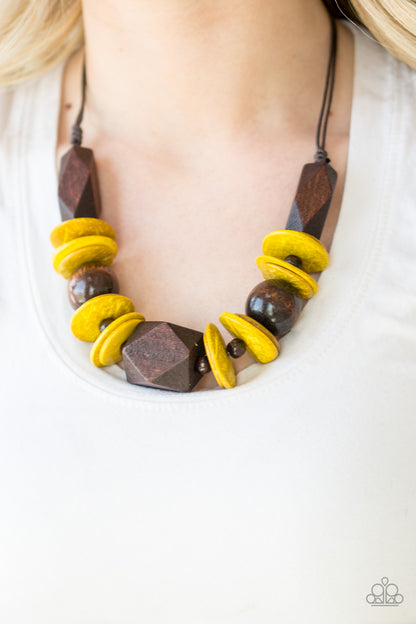 Pacific Paradise - Yellow - Paparazzi Necklace