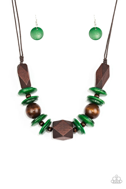 Pacific Paradise - Green - Paparazzi Necklace