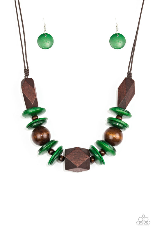 Pacific Paradise - Green - Paparazzi Necklace