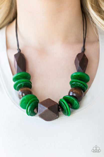 Pacific Paradise - Green - Paparazzi Necklace