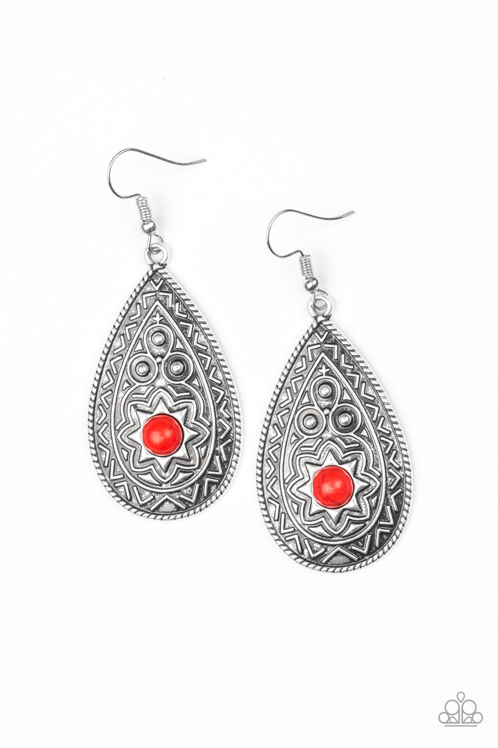Summer Sol - Red Fish Hook Earrings