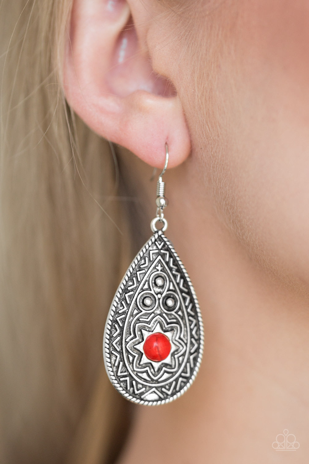 Summer Sol - Red Fish Hook Earrings