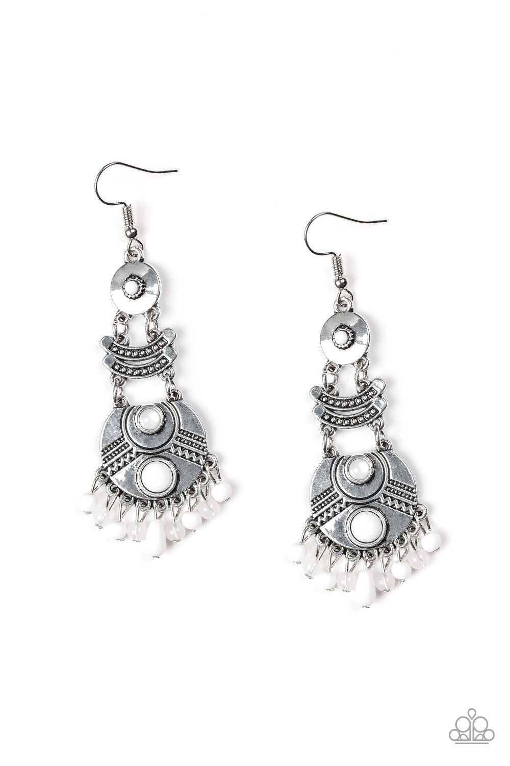 Tropic Tribe - White Earrings