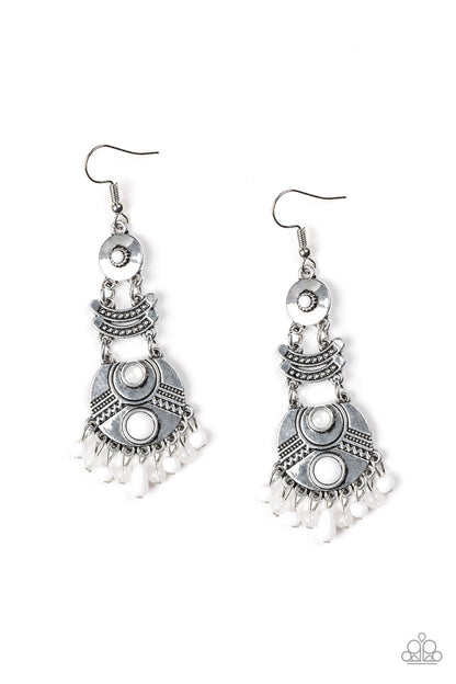 Tropic Tribe - White Earrings