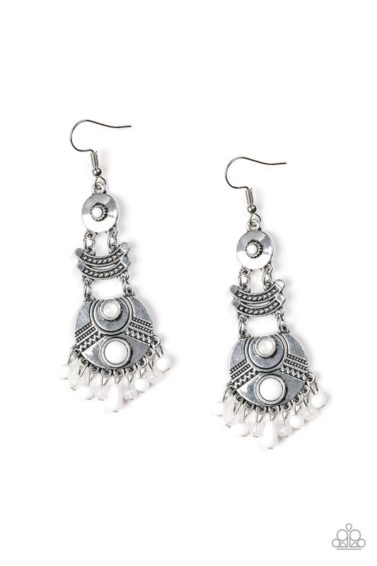 Tropic Tribe - White Earrings