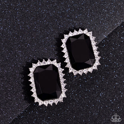 Insta Famous - Black - Paparazzi Clip On Earrings