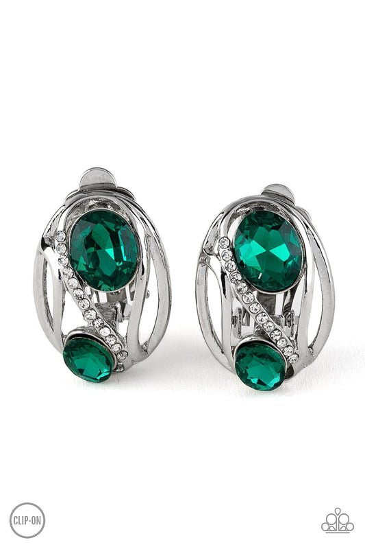 Where's The Firework? - Green - Paparazzi Earrings