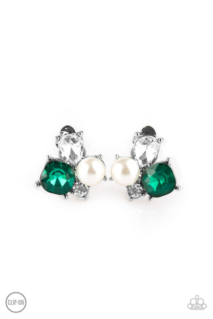Highly High-Class - Green - Paparazzi Earrings