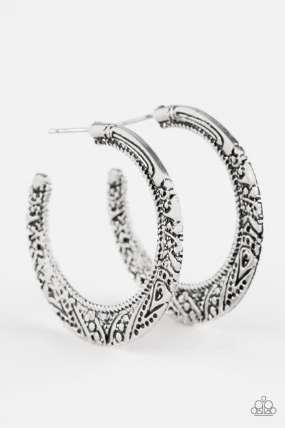 Rumba Rendezvous - Silver - Paparazzi Earrings