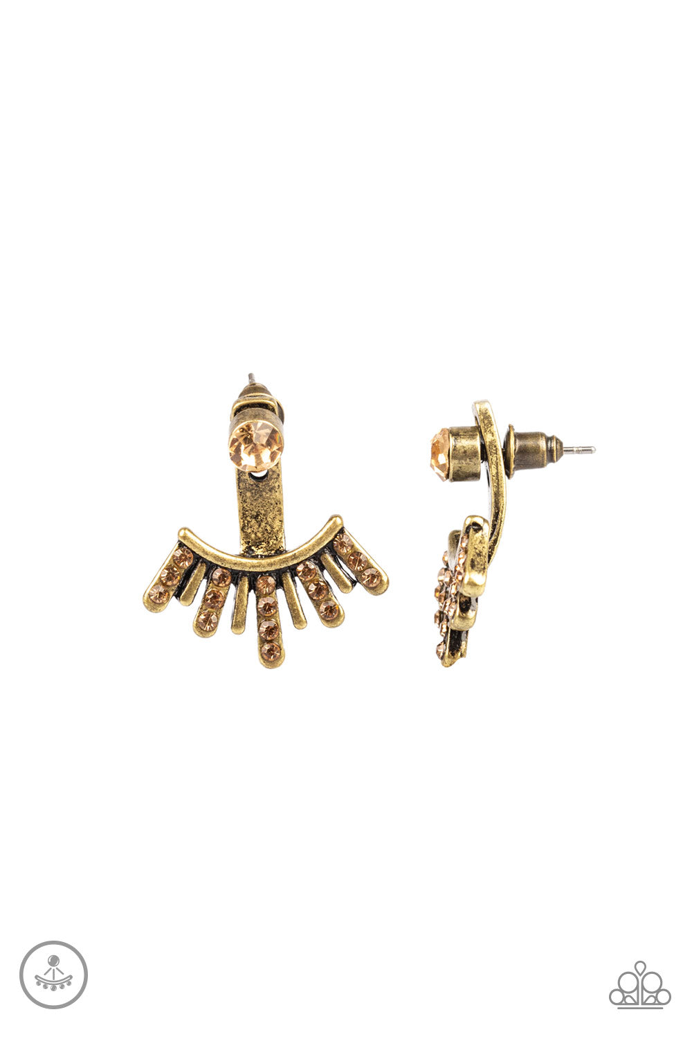Diva Dynamite - Brass - Paparazzi Earrings