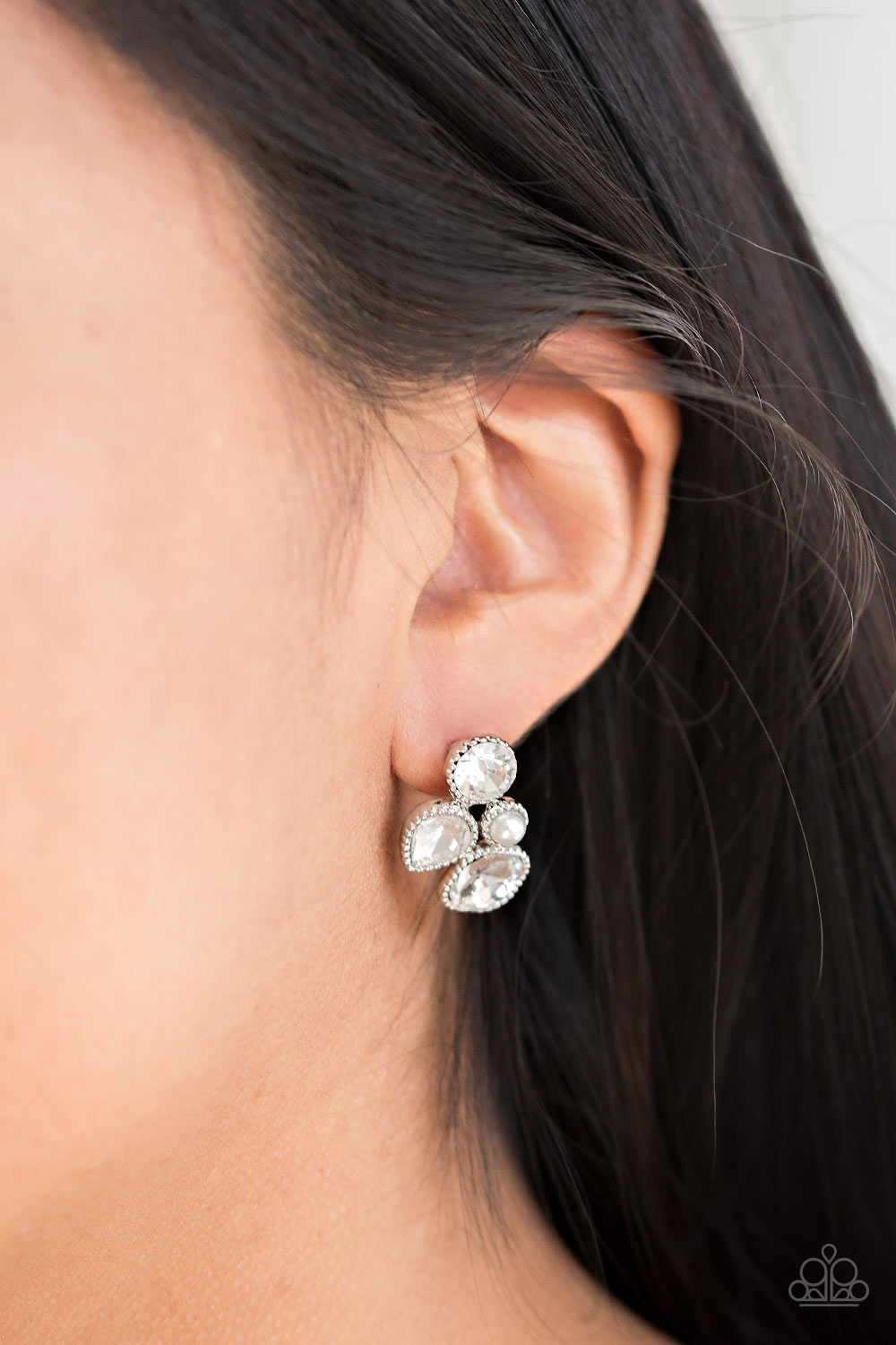 Super Superstar - White Post Earrings