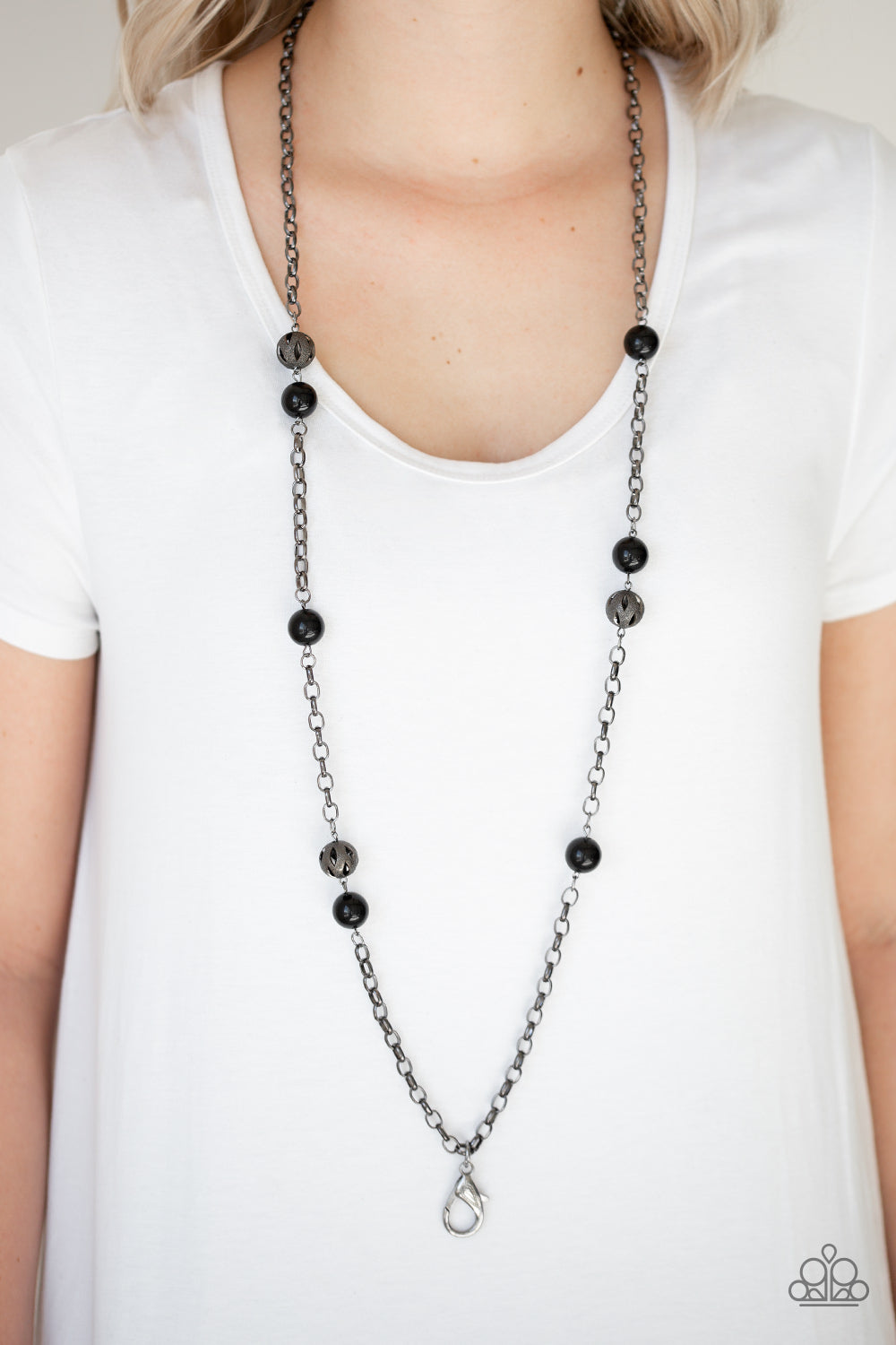 Fashion Fad- Black - Paparazzi Lanyard