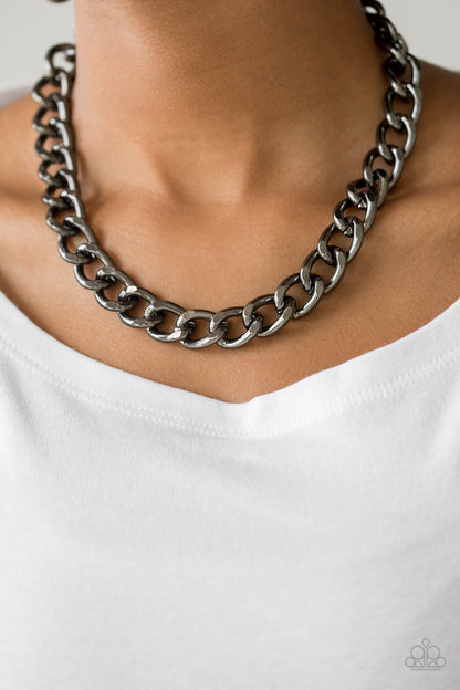 Heavyweight Champion - Black - Paparazzi Necklace