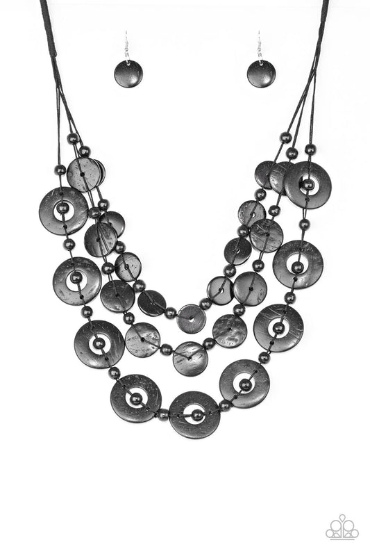 Catalina Coastin - Black - Paparazzi Necklace