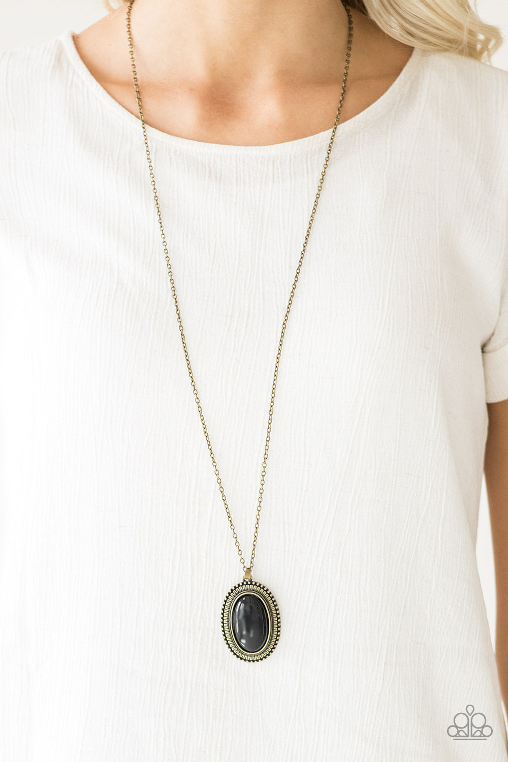 Practical Prairie - Brass - Paparazzi Necklace