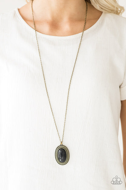 Practical Prairie - Brass - Paparazzi Necklace