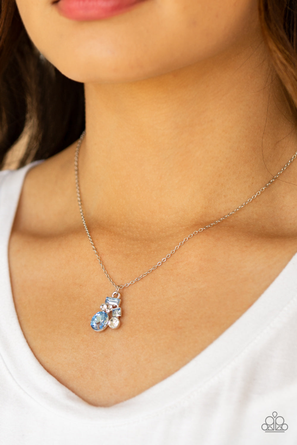 Time To Be Timeless - Blue - Paparazzi Necklace