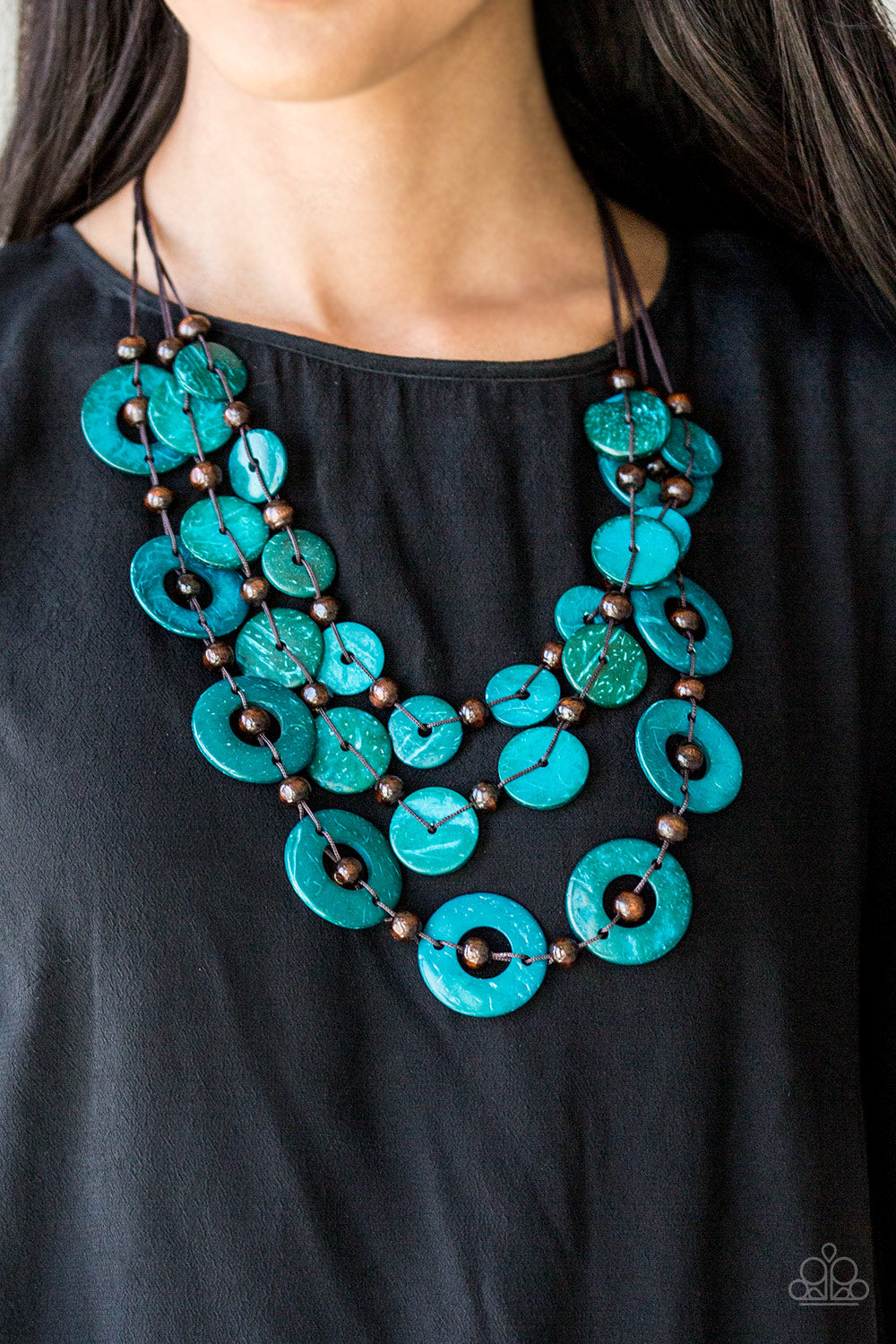 Catalina Coastin Blue - Paparazzi Necklace