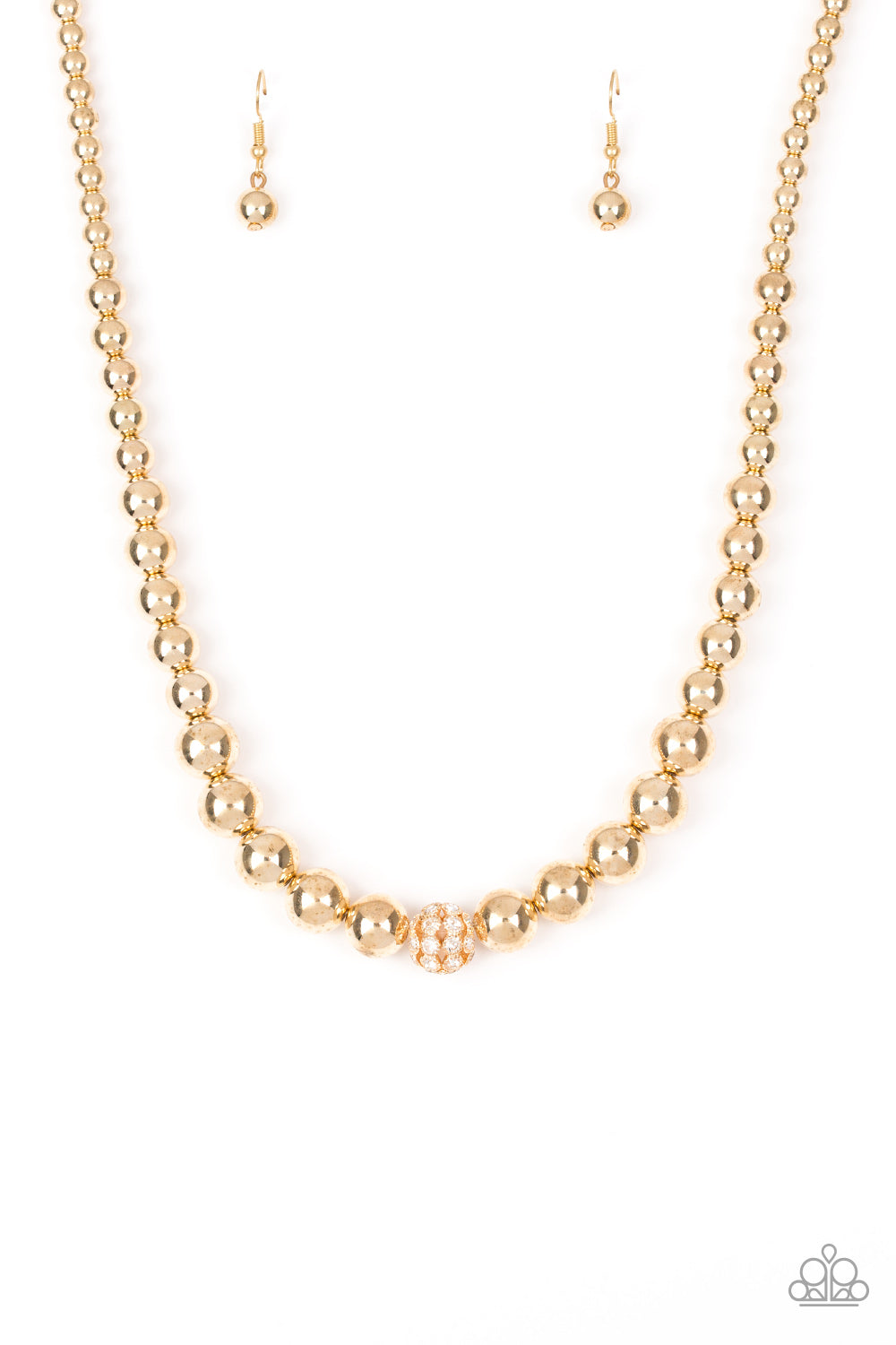 High-Stakes Fame - Gold - Paparazzi Necklace